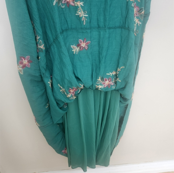 Anthropologie Size 2X Kindred green floral embroidery maxi dress - Picture 10 of 11